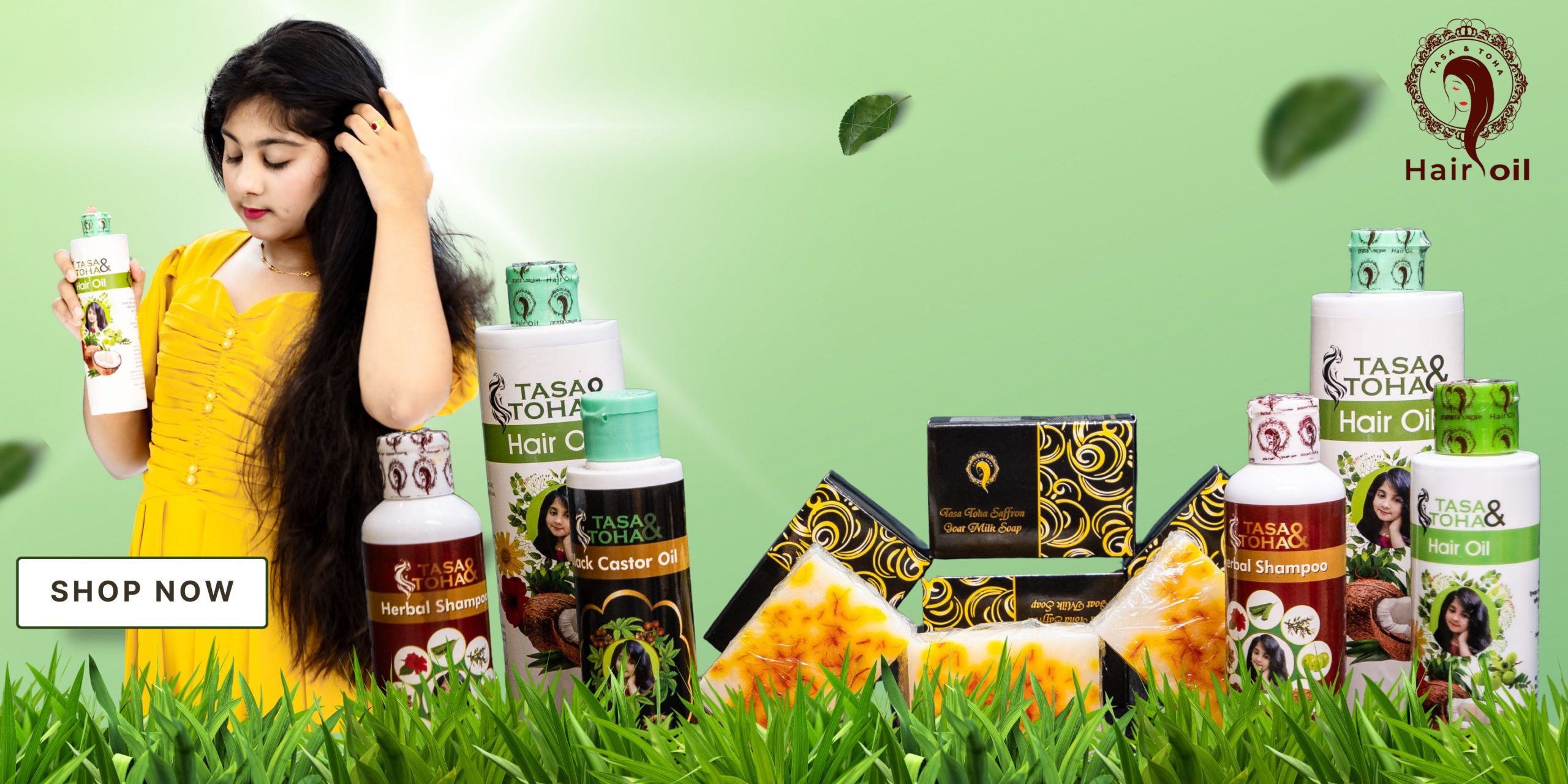 Green Elegant Natural Skincare Product Showcase Promotion Banner (1)